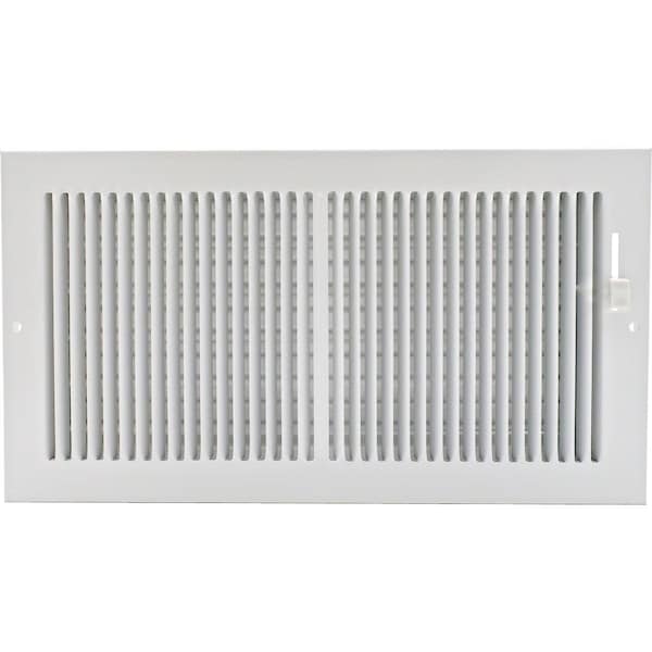 Ameriflow 12 In. x 6 In. White Wall Register 367W12X6 - main